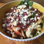 Spinach Apple Salad with Maple Vinaigrette