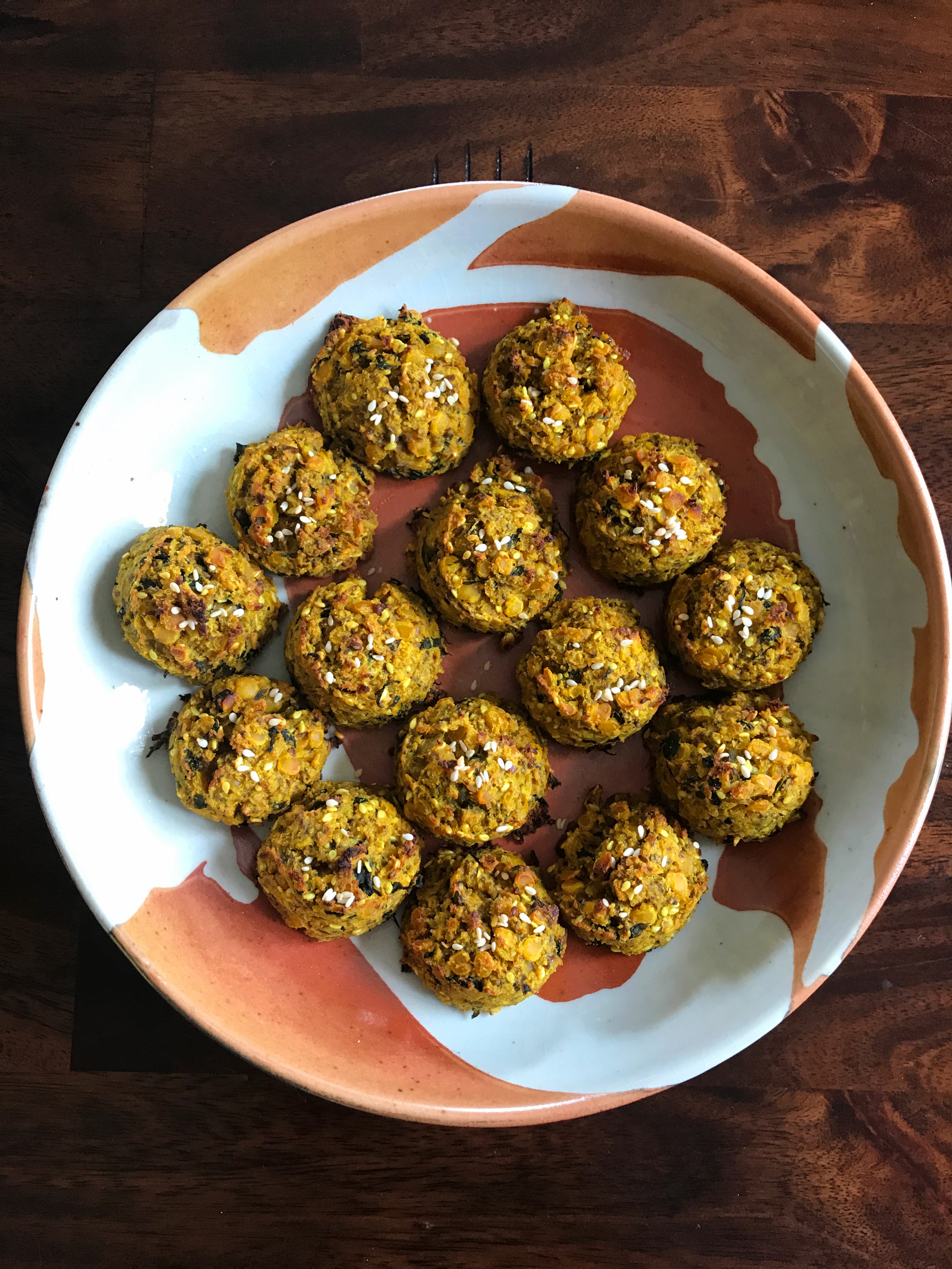 Baked Lentil Fritters