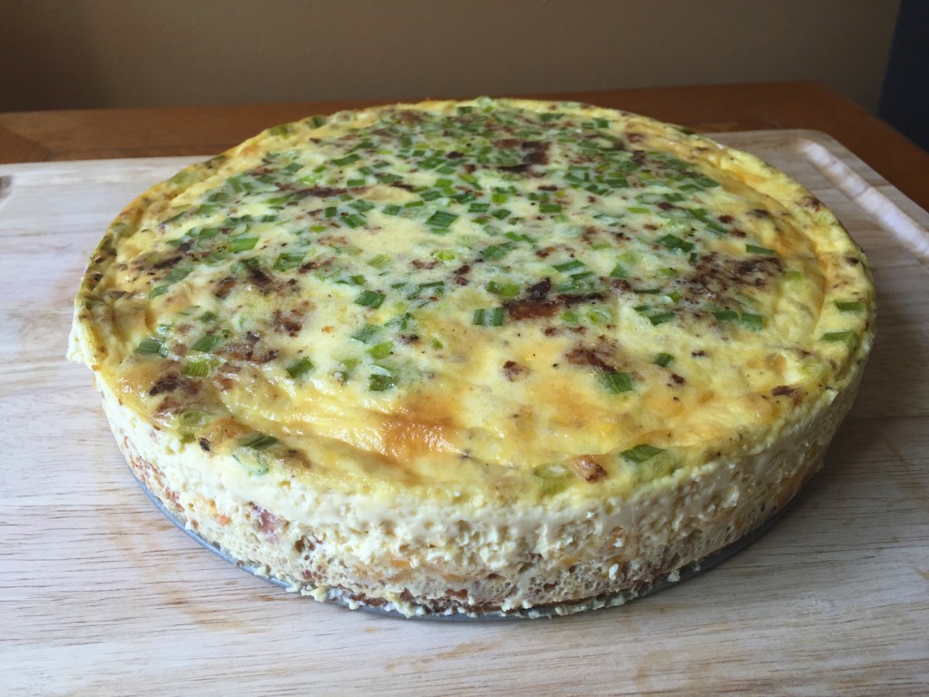 Bacon Quiche with Cheesy Grits Crust