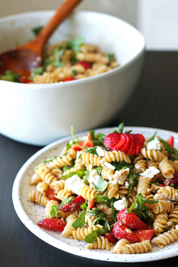 Strawberry Balsamic Pasta Salad